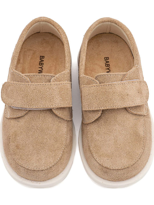 Babywalker Beige Baptism Leather Moccasins
