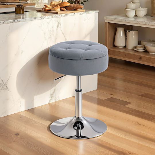 Stool Bar Bistro with Adjustable Height Gray 39x39x65cm