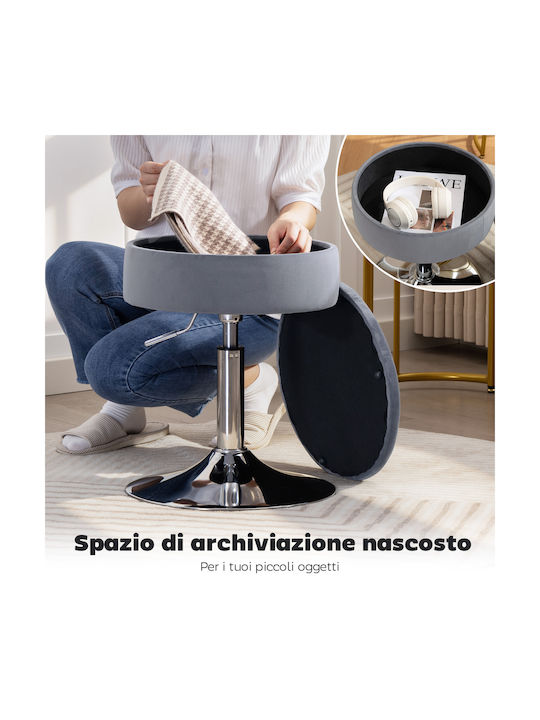 Stool Bar Bistro with Adjustable Height Gray 39x39x65cm