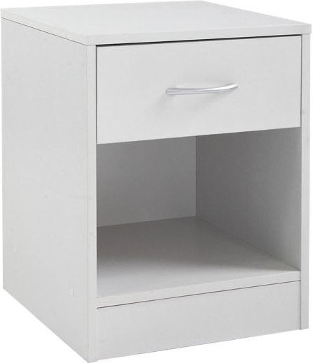 Κομοδίνο Ξύλινο Λευκό 40x40x30cm