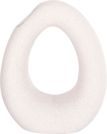 Tabletop Ceramic Decorative Ellipto Hm4644.01 Off-White Crystal 16.5x9x20 3pcs 1 Item