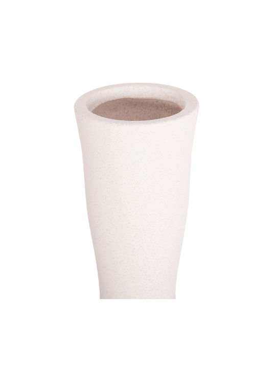 Homemarkt Tabletop Ceramic Decorative Scepter Hm4637.01 Crystal Off-White Φ14x50cm