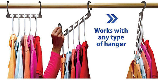 Clothes Hanger Gray LY-50132 10pcs