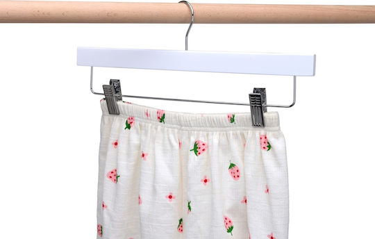 Humero Umeraș pentru Dulap pentru pantaloni Lemn Albă 10buc