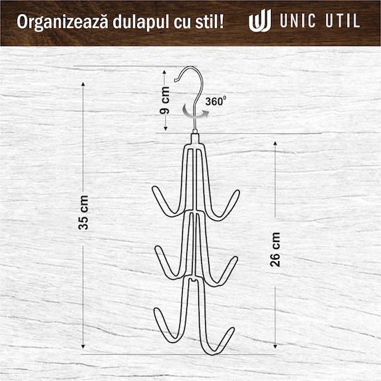 UnicUtil Umeraș pentru Dulap pentru curele Metal UUUM30X4 4buc