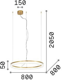 Ideal Lux Hängelampe Weiß 80cm Ideal Lux Hängelampe Weiß 80cm