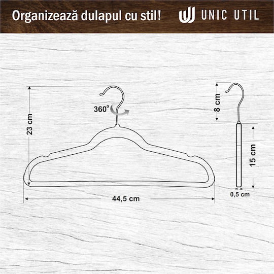 UnicUtil Вешалка за Дрехи Розов UUUM47X10 10бр
