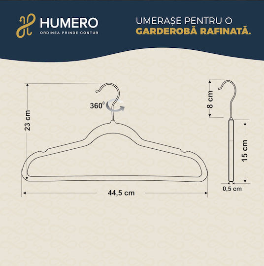 Humero Κρεμάστρα Ρούχων Ροζ 100τμχ