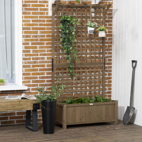 Outsunny Planter Box Lemn Maro 90x45x183cm.