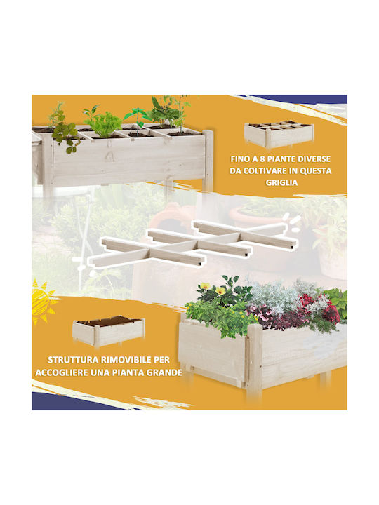 Outsunny Planter Box Lemn Wood 123x54x87cm.