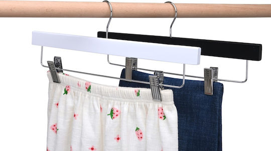Humero Schrankbügel für Hosen Hölzernes Weiß 50Stück