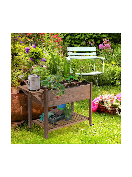 Outsunny Planter Box Lemn 123x54x87cm.
