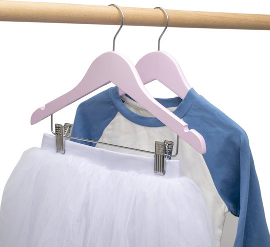 Humero Umeraș pentru Dulap pentru pantaloni Lemn Roz 10buc