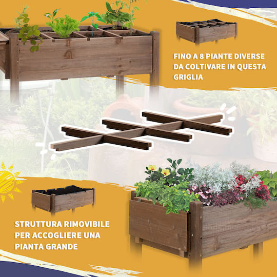 Outsunny Planter Box Wooden 123x54x87cm.