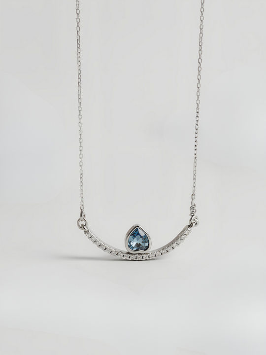Chrysothemiss Necklace from Silver with Zircon