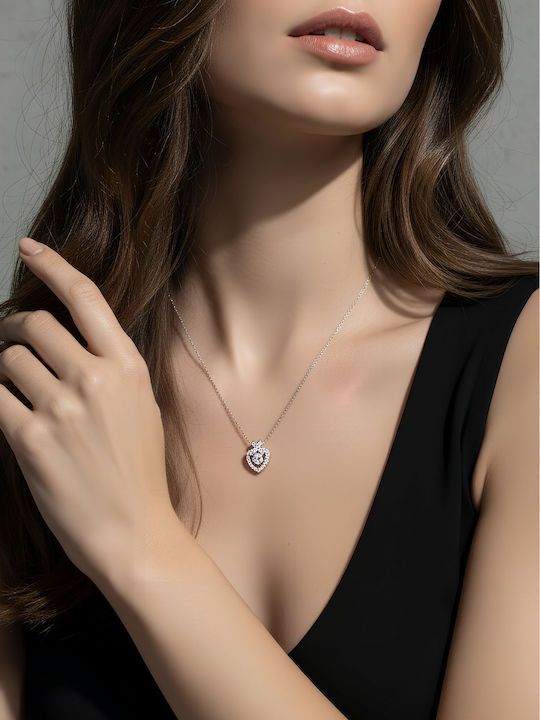 Chrysothemiss Colier Aurora Kiss Placat Cu Platină Zircon