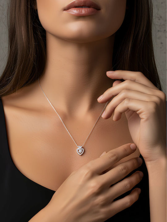 Chrysothemiss Colier Aurora Kiss Placat Cu Platină Zircon