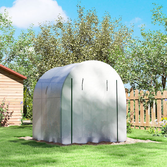 Outsunny 845-958V00WT Θερμοκήπιο Τούνελ 1.8x1.8x2m