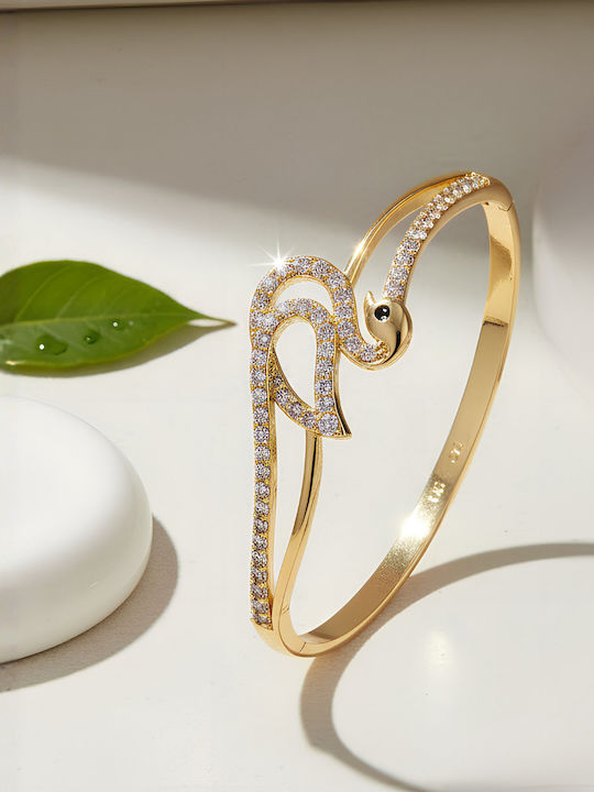 Chrysothemiss Γυναικείο Βραχιόλι Golden Whim Σχέδιο & Λευκά Ζιργκόν Chrysothemiss Γυναικείο Βραχιόλι Golden Whim Σχέδιο & Λευκά Ζιργκόν