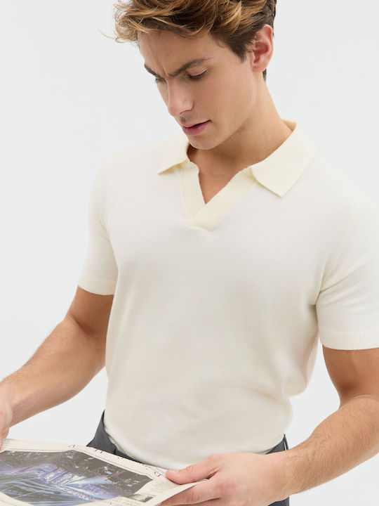 Polo Short Sleeve Blouse Ecru