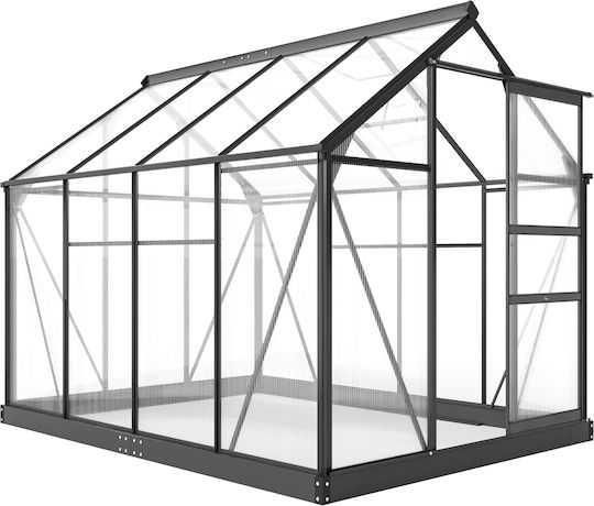 Outsunny 845-059GY Seră cu Cadru din Aluminiu 1.9x2.52x21m