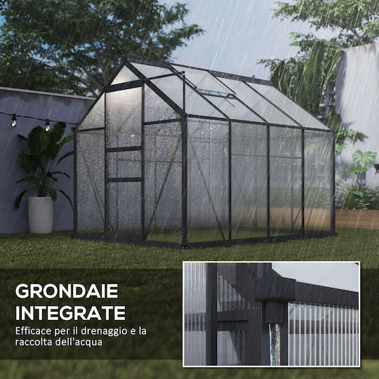 Outsunny 845-059GY Seră cu Cadru din Aluminiu 1.9x2.52x21m
