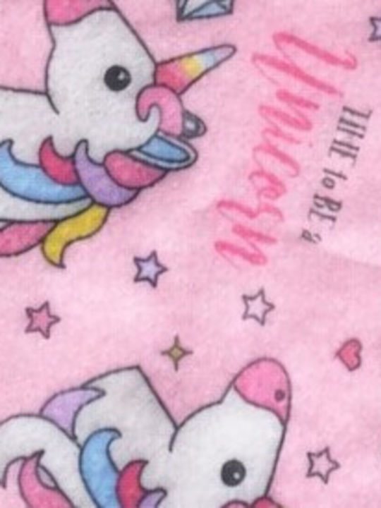 Pink Unicorn Kinder Schal Vlies Rosa