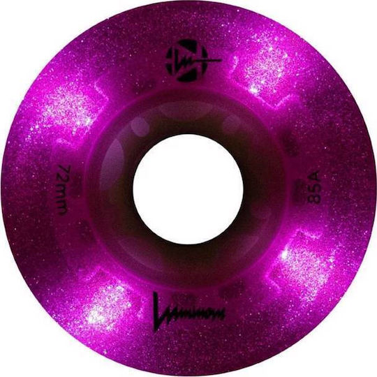 Luminous 72χιλ./85a Ροδάκια Led Glitter Pink 4αδα