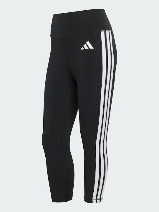 Optime Essentials 3-stripes Schulung Frauen Gekürzt Leggings Schwarz