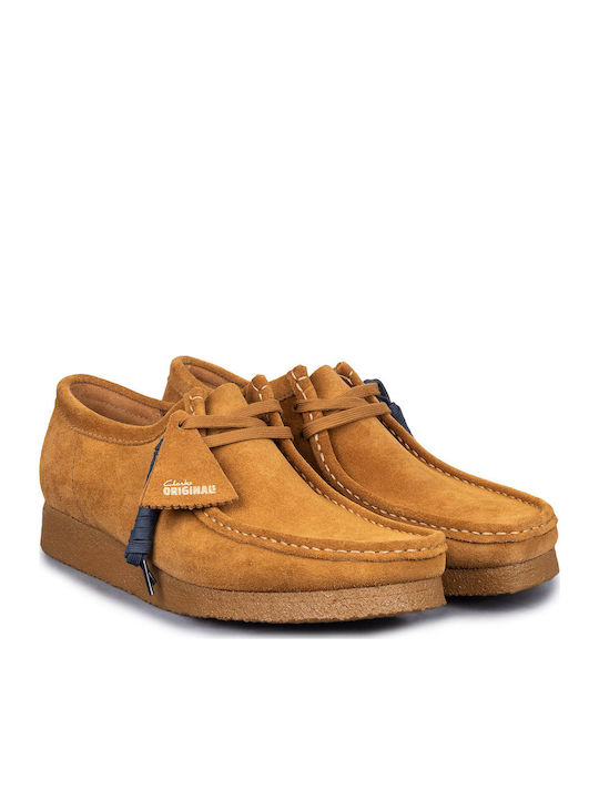 Clarks Wallabee Ανδρικά Μοκασίνια Καφέ