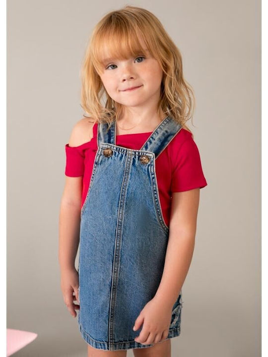 Mädchenkleid Denim Set mit Zubehör