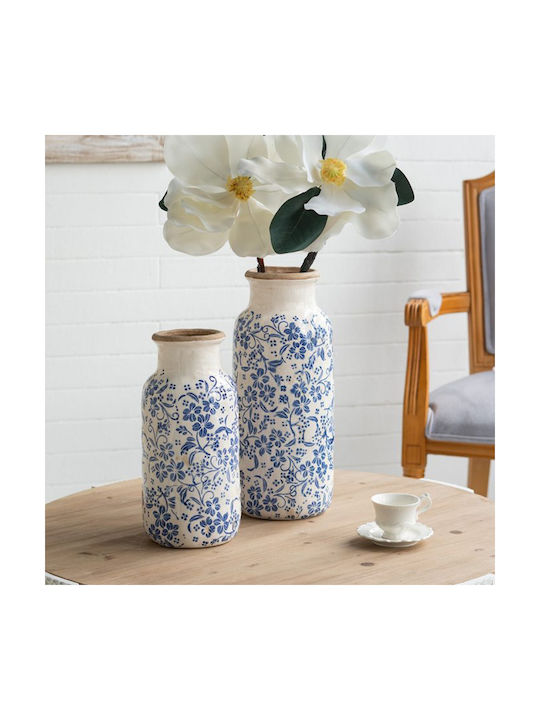 Artekko Decorative Vase Aging White 14.5x14.5x31.7cm