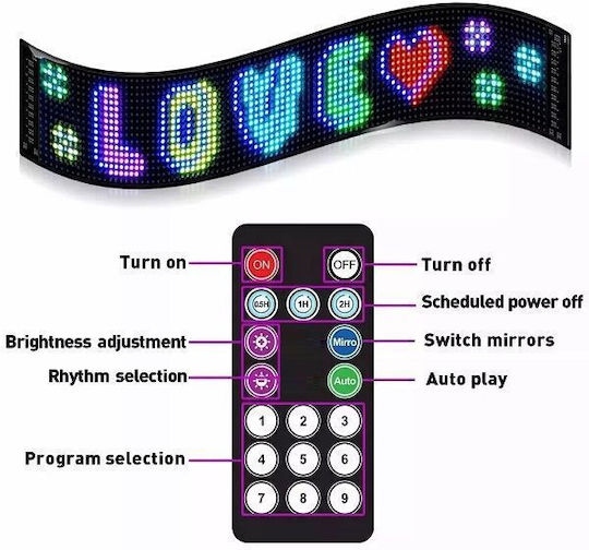 Advertising Flexible Vehicle Led Sign Remote Control 1122110a/04316 110851 Tradesor