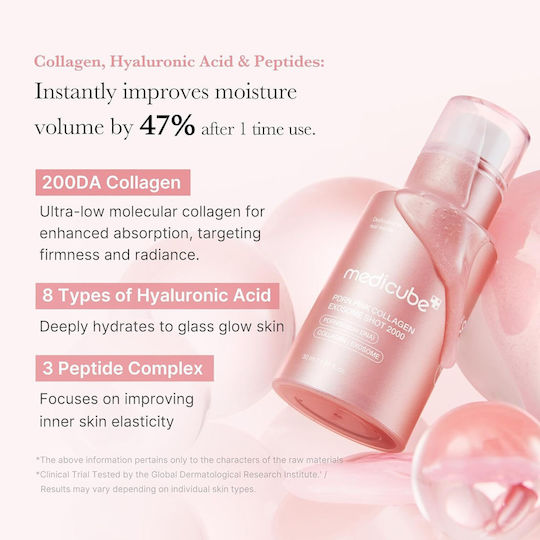 Medicube PDRN Pink Exosome Shot Serum 2000 Face Serum with Hyaluronic Acid for Whitening & Blemishes 30ml