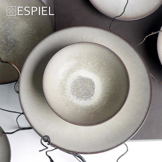 Espiel ''sensation'' Plate Soup Ceramic Brown with Diameter 26.5cm 2pcs