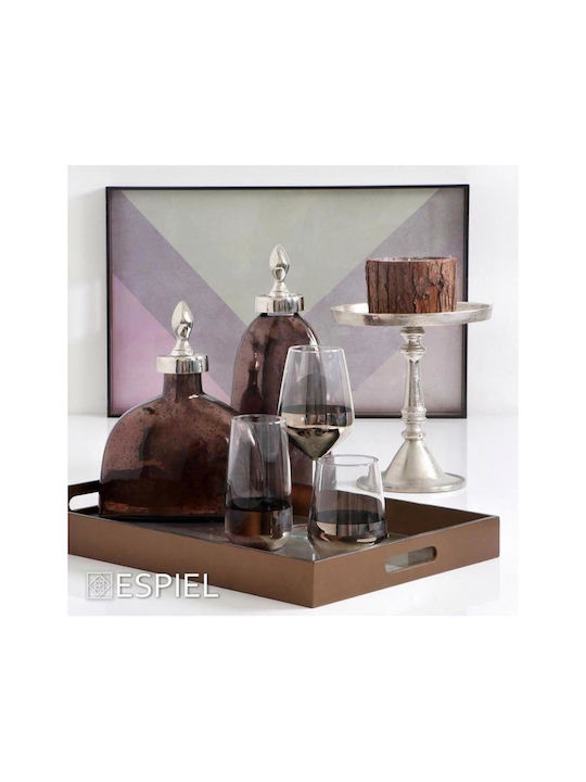 Espiel Set Gläser Cocktail/Trinken aus Glas in Silber Farbe 470ml 6Stück