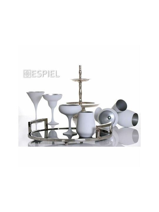 Espiel Conical FE566 Set of Glasses Cocktail/Drinking / White Wine made of Glass in Silver Color 250ml 6pcs