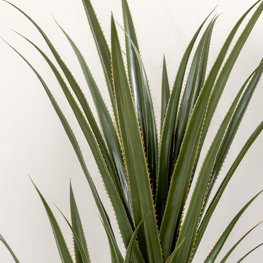 HomCom Dekorative Künstliche Yucca Pflanze 190 cm 39 Blätter Topfpflanze Peva Zement