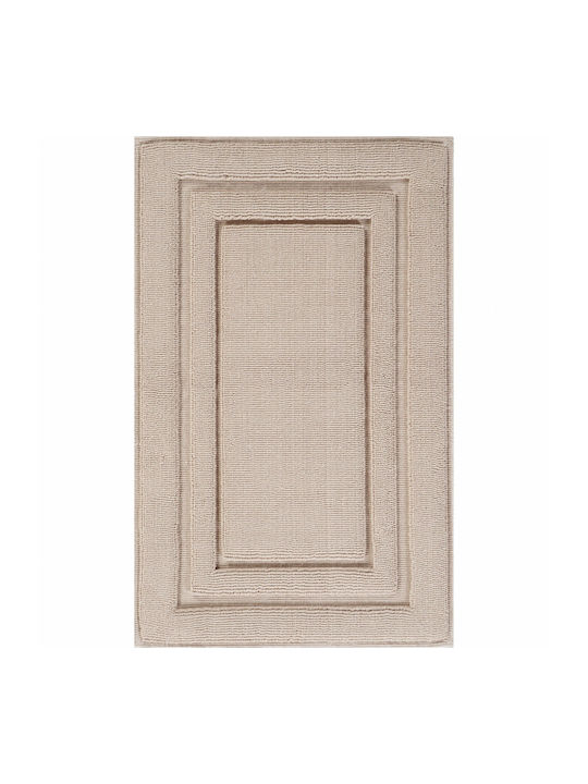 Brown Bath Mat Solid Color Soft Texture for Daily Use 60x100 Cm