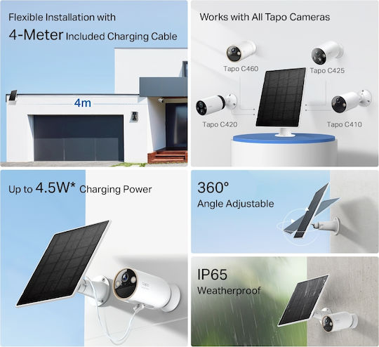TP-LINK Ηλιακό Panel Συστημάτων CCTV TAPO A202