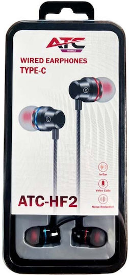 ATC Hfr2 In-ear Handsfree Ακουστικά με Βύσμα USB-C Μαύρο