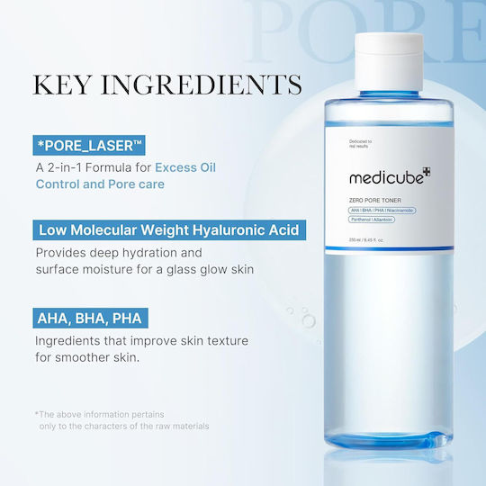 Medicube Zero Pore Lotion Τόνωσης Προσώπου με AHA, BHA & Πανθενόλη 250ml