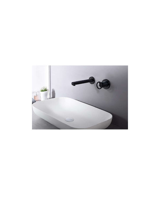 Excel Built-in Mixer & Spout Set for for Bathroom Sink 2 Exits Black