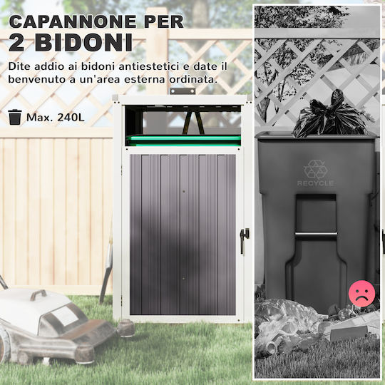 Metallic Garden Shed Galvanized M1.46xW0.81xH1.22m