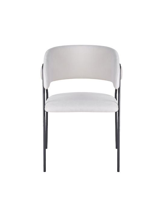 Rachele Dining Room Metallic Chair Beige 52x65x79cm
