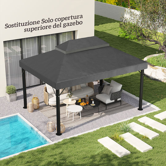 Outsunny Pavillonabdeckung Gray 4x3m