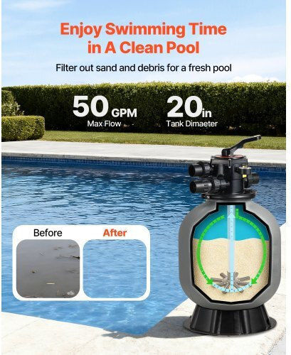 Vevor Pool Filters & Filtration Systems Sand Filter with Diameter 50.8cm.