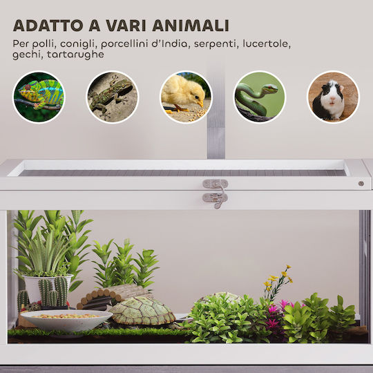 Pawhut Reptilien Terrarium Gray 104x53x82cm
