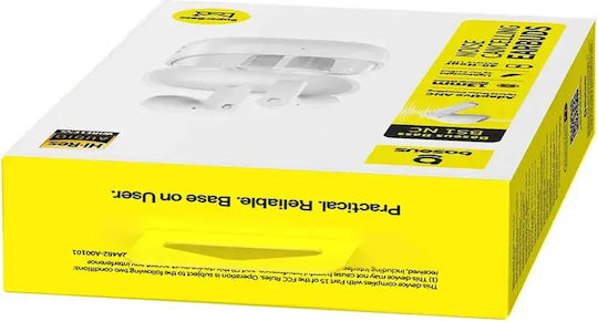 Baseus Bass BS1 NC In-ear Bluetooth Handsfree Earphones with Sweat Resistance and Charging Case White