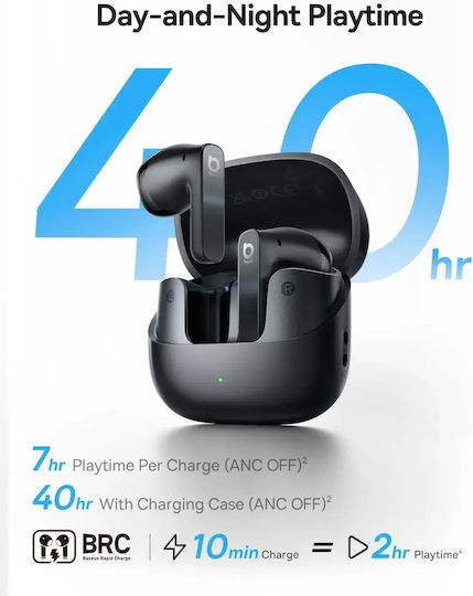 Baseus Bass BS1 NC In-ear Bluetooth Handsfree Earphones with Sweat Resistance and Charging Case Black